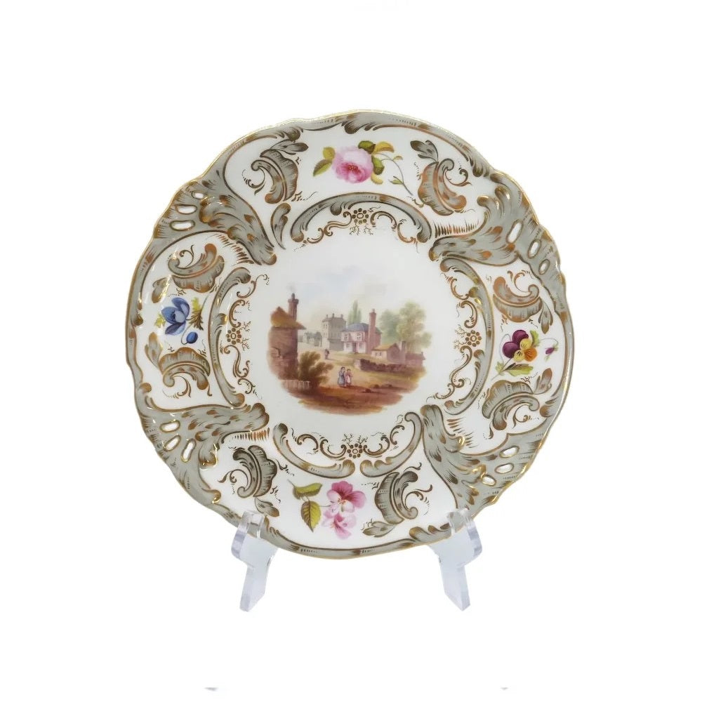 Antique Tableware Porcelain Plates, Hand Painted-43Chesapeake Court Antiques