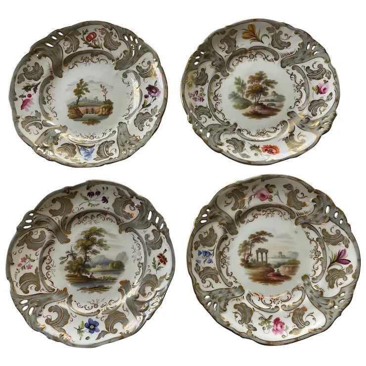 Antique Tableware Porcelain Plates, English - 43 Chesapeake Court Antiques