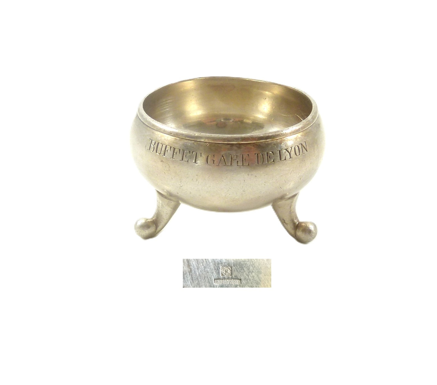 Christofle French Silver Salt Cellar | Buffet Gare de Lyon | Hotel Silver