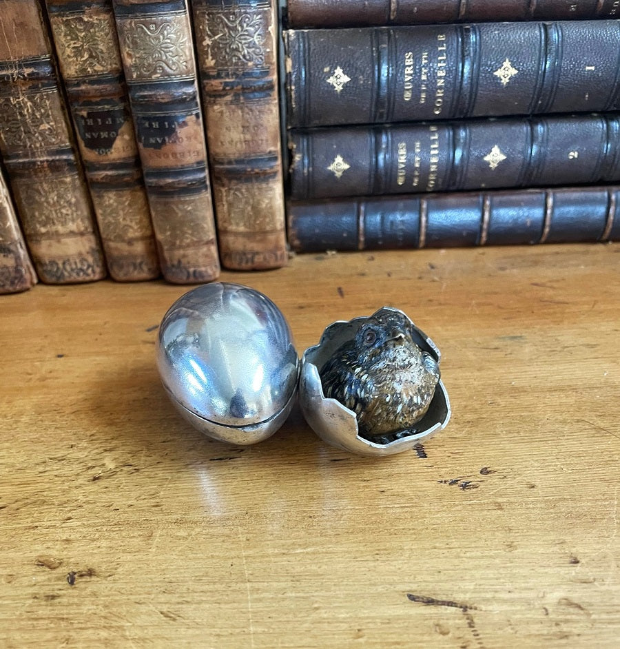 Cold Painted Bronze Inkwell, Bird - 43 Chesapeake Court Antiques