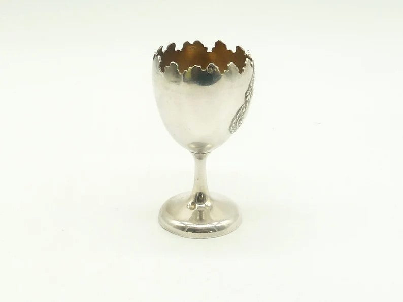 Antique French Sterling Silver Egg Cup - 43 Chesapeake Court Antiques