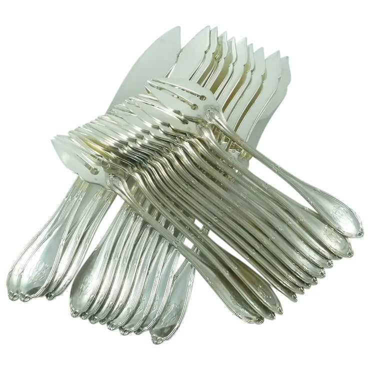Sterling Silver Fish Service Flatware - 43 Chesapeake Court Antiques