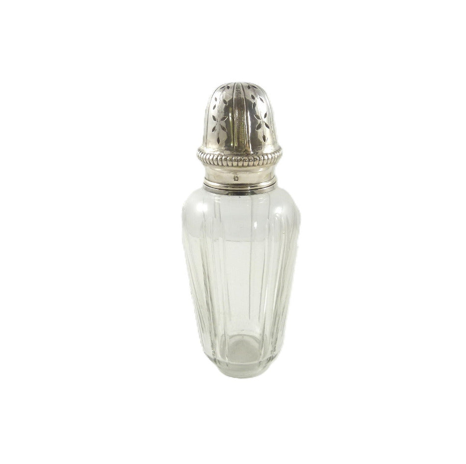 french silver & crystal sugar saupoudreuse