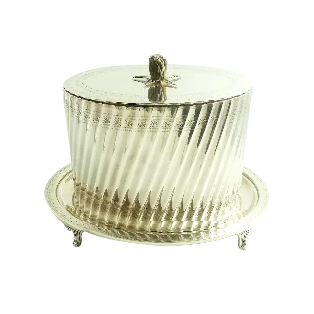 Silver Biscuit Box, Antique C 1900 - 43 Chesapeake Court Antiques