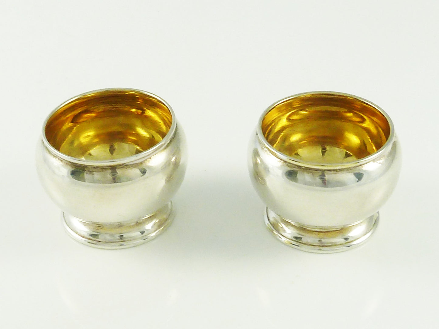 Antique Sterling Silver Salt Cellars a Pair, Tiffany & Co - 43 Chesapeake Court Antiques