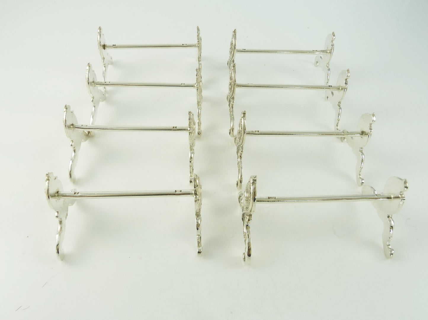French Silver Plate Dinner Knife Rests Set of Eight, Louis XV Style - 43 Chesapeake Court Antiques