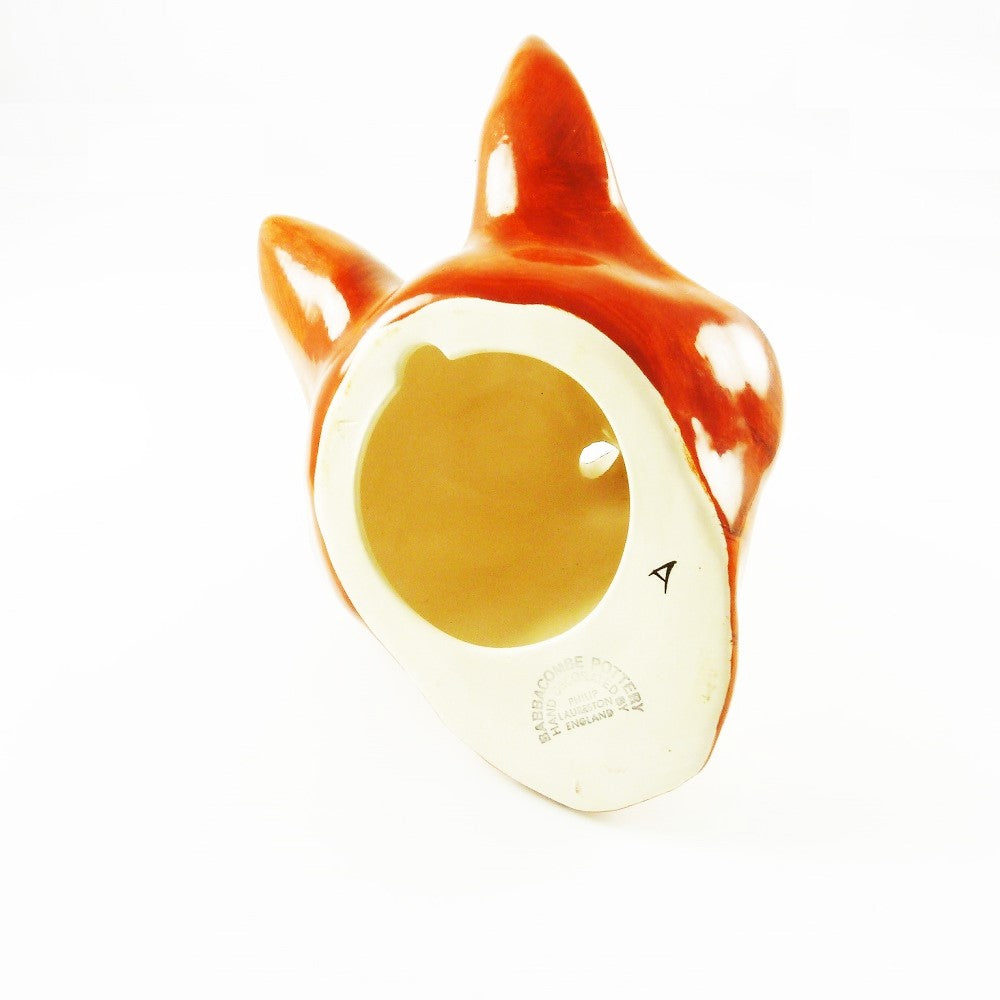 Vintage English Babbacombe Pottery Fox Head String Holder - 43 Chesapeake Court Antiques