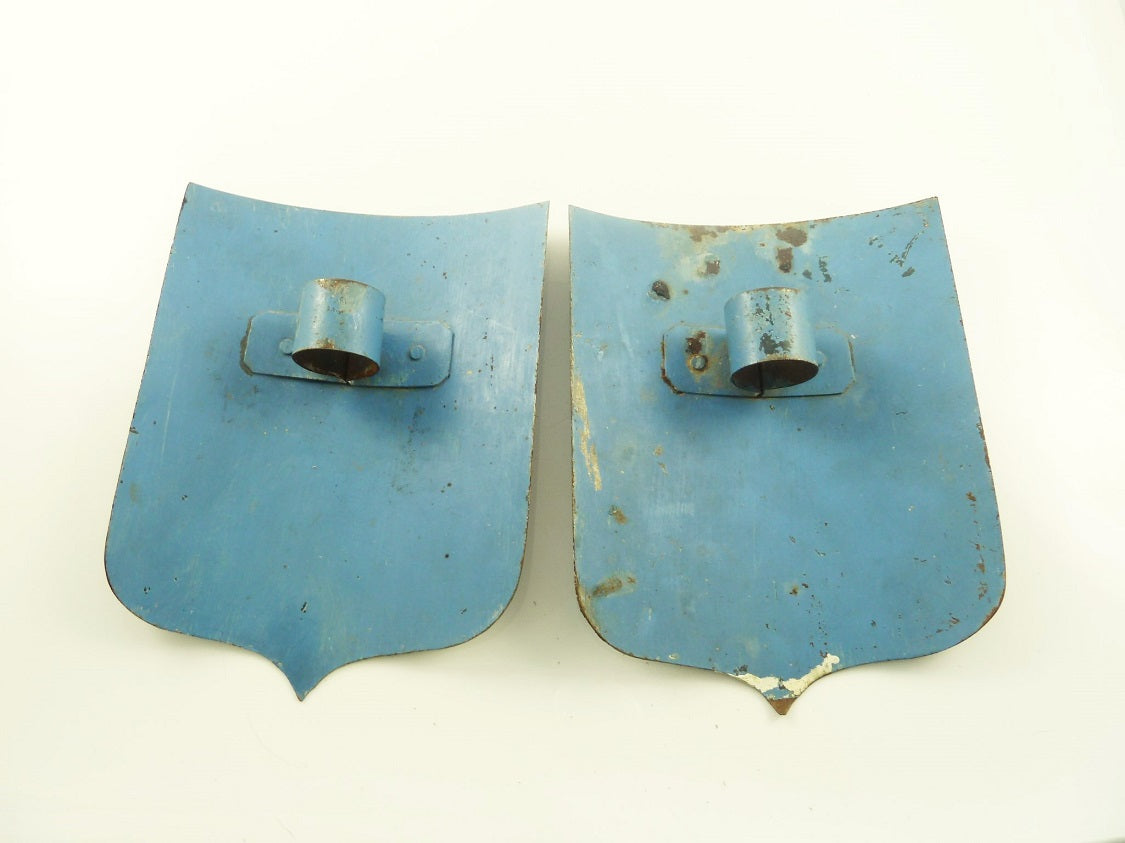 Blue Tole Shields French Amorial - 43 Chesapeake Court Antiques