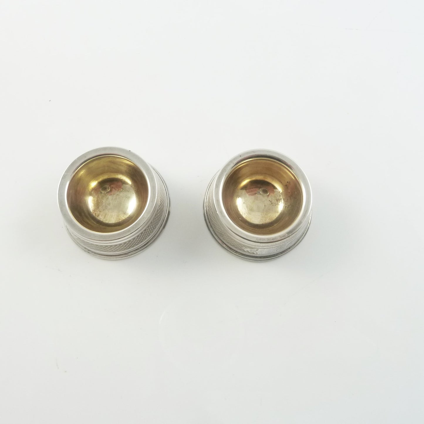 Gilt Wash Inside antique Salt Cellars - 43 Chesapeake Court Antiques
