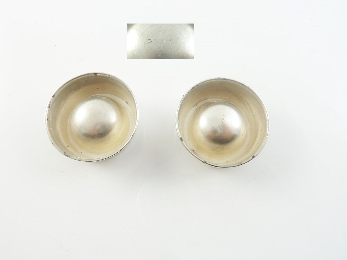 antique coin silver salts- 43 Chesapeake Court Antiques