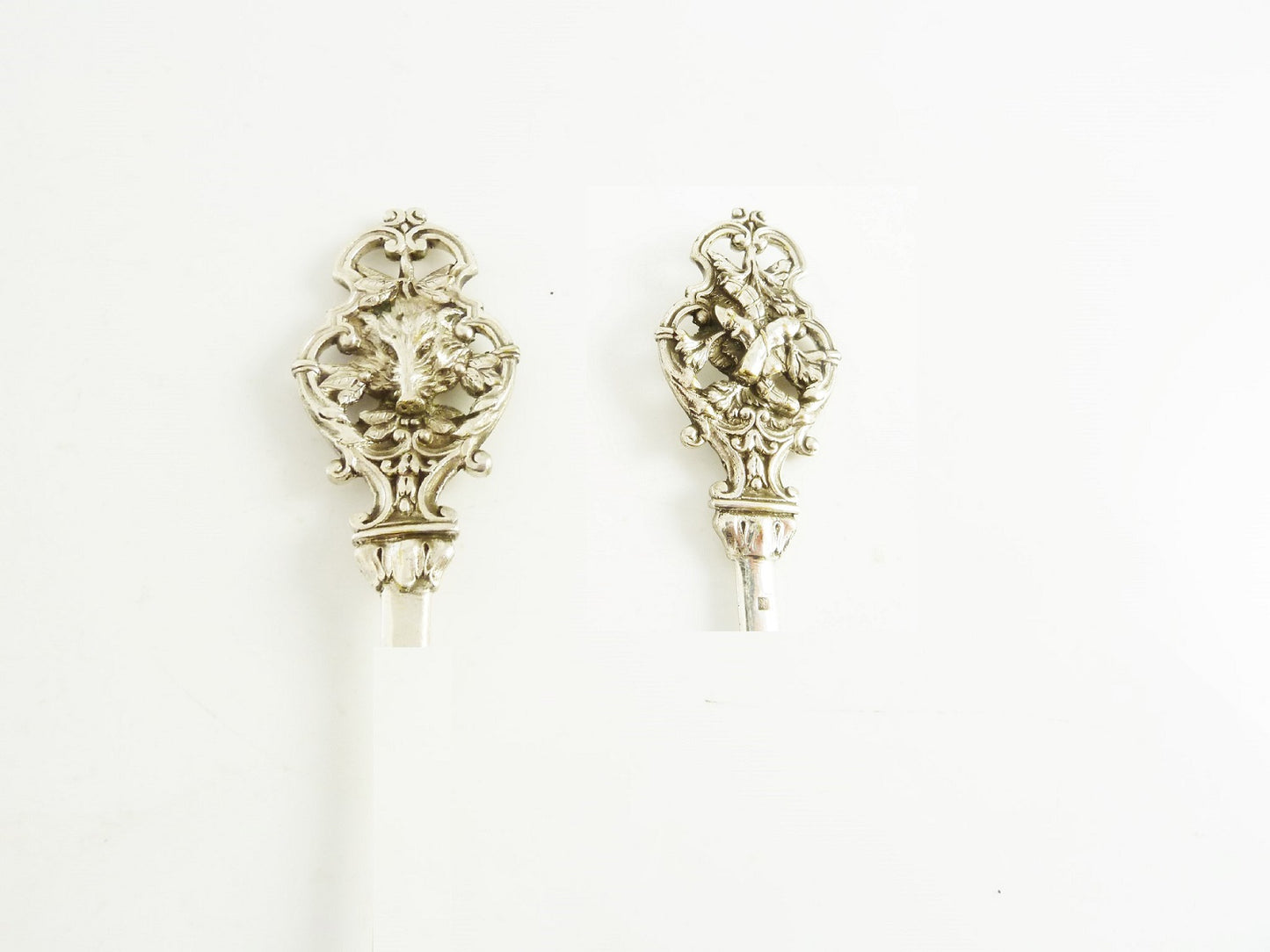 French Silver Skewer Boar's Head - 43 Chesapeake Court Antiuqes