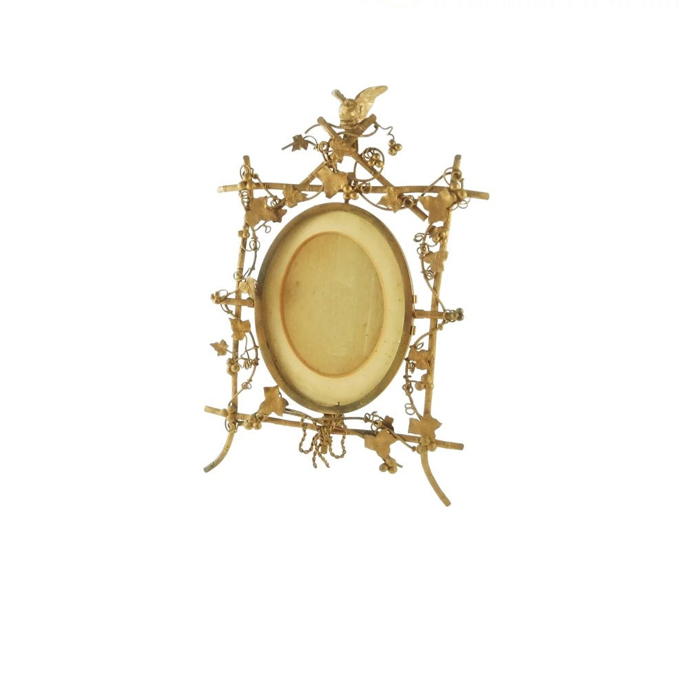 Antique French Gilt Bronze Picture Frame, Featuring Grapevines - 43 Chesapeake Court Antiques - 43 Chesapeake Court Antiques