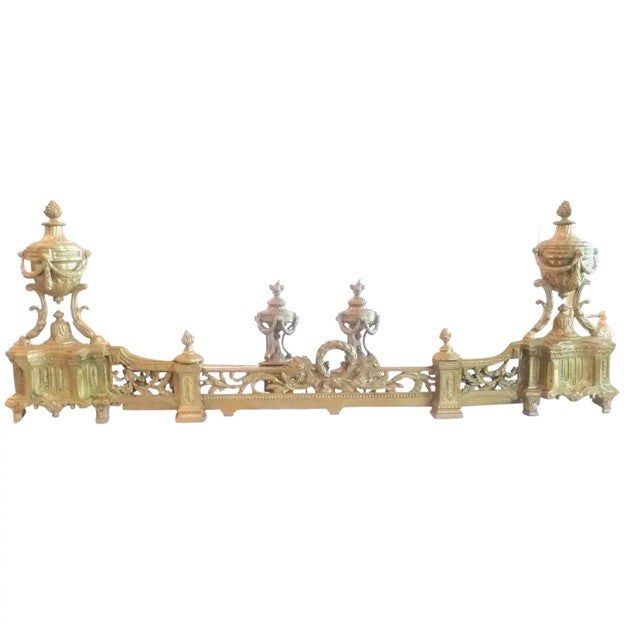 Antique French Andirons, Louis XVI Style - 43 Chesapeake Court Antiques
