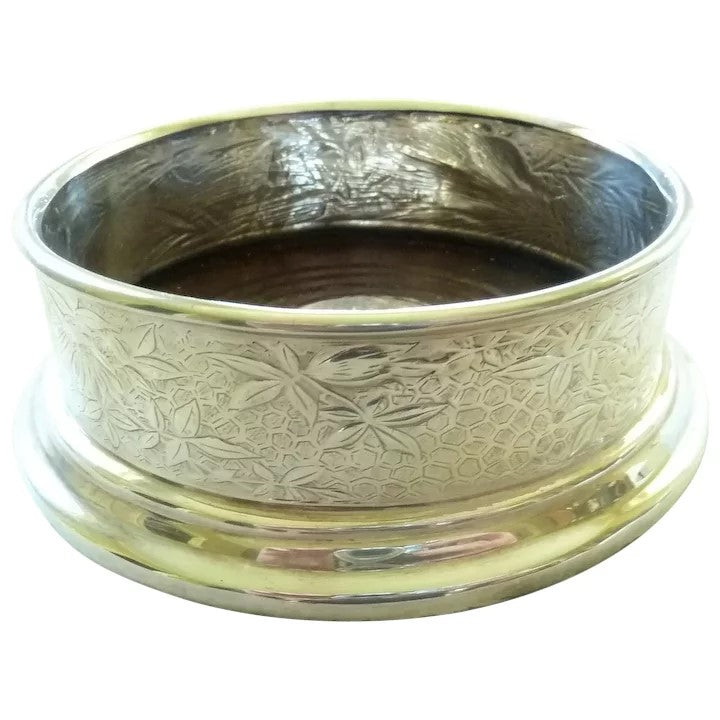 Tiffany Sterling Silver Wine Bottle Coaster or Stand, Aesthetic Movement Design - 43 Chesapeake Court Antiques
