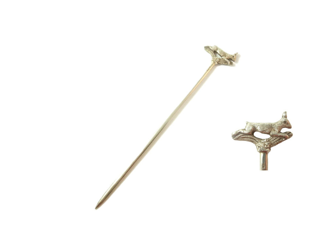 antique french silver plate skewer