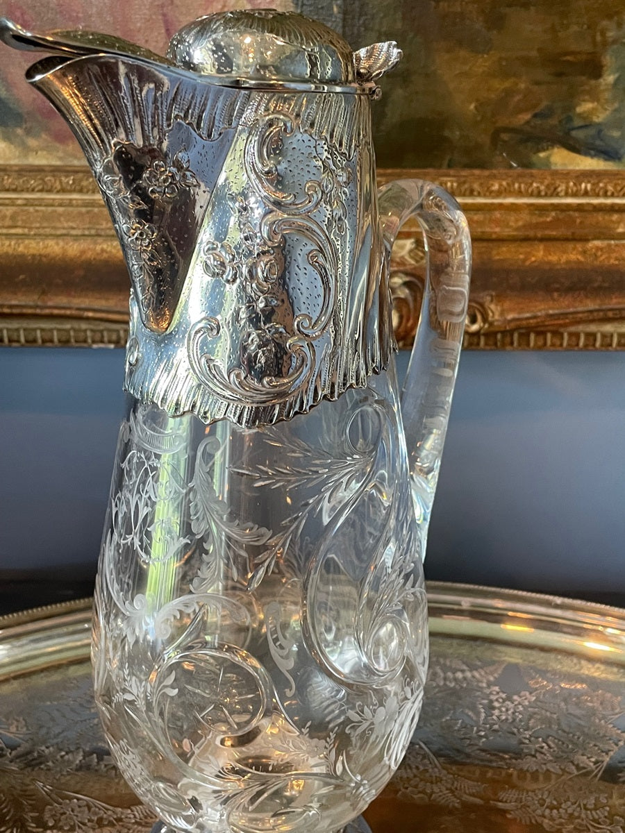 Sterling Silver Claret Jug, 19th C French- 43 Chesapeake Court Antiques