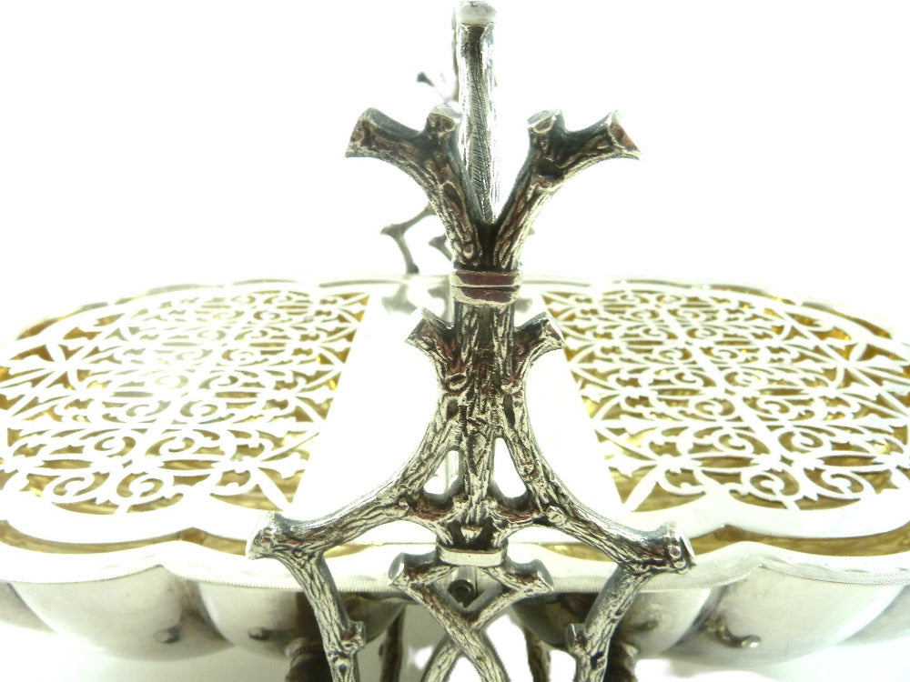English silver biscuit box Victorian