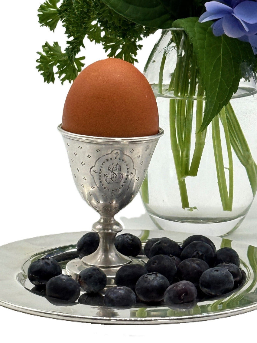 French Sterling Silver Egg Cup -43 Chesapeake Court Antiques