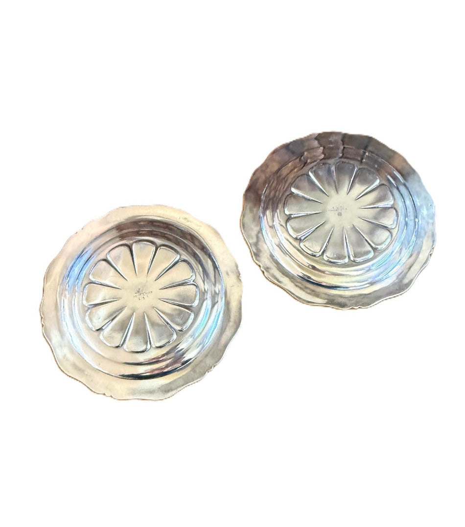 French silver bottle coasters
