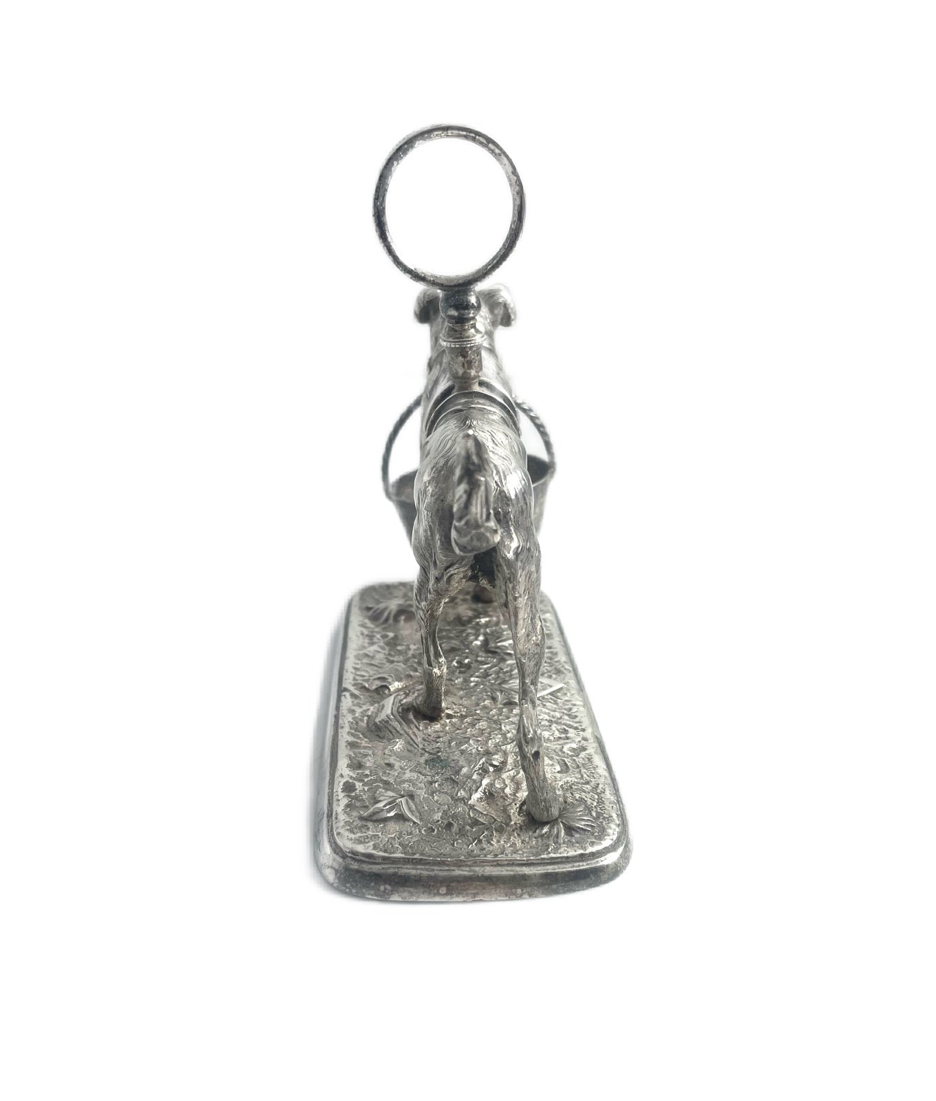Antique Figural Dog with Basket - 43 Chesapeake Court Antiques
