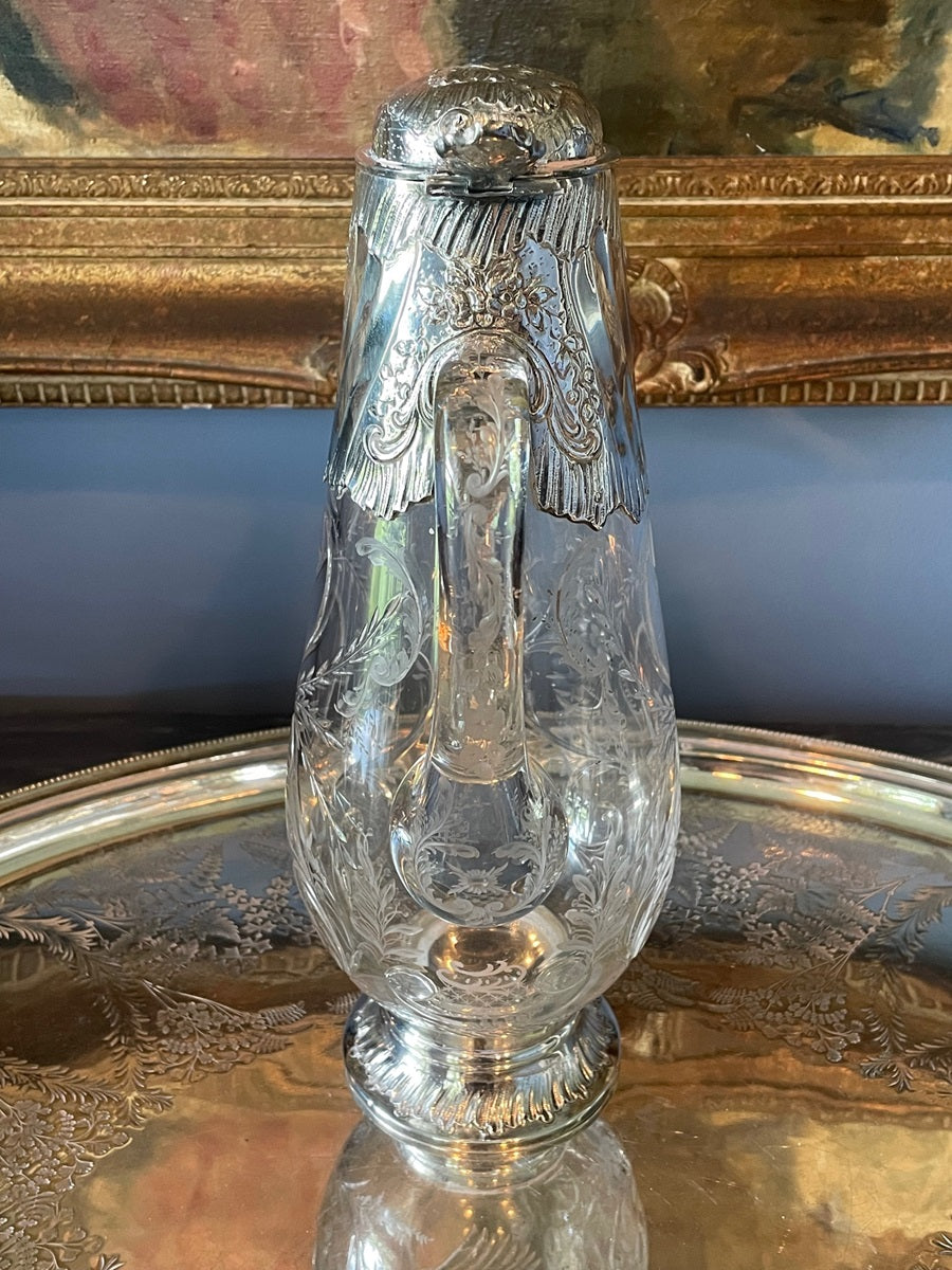 Sterling Silver Claret Jug, 19th C French- 43 Chesapeake Court Antiques