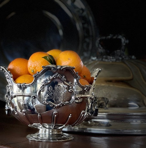 Edwardian English silver Monteith Presenation Bowl