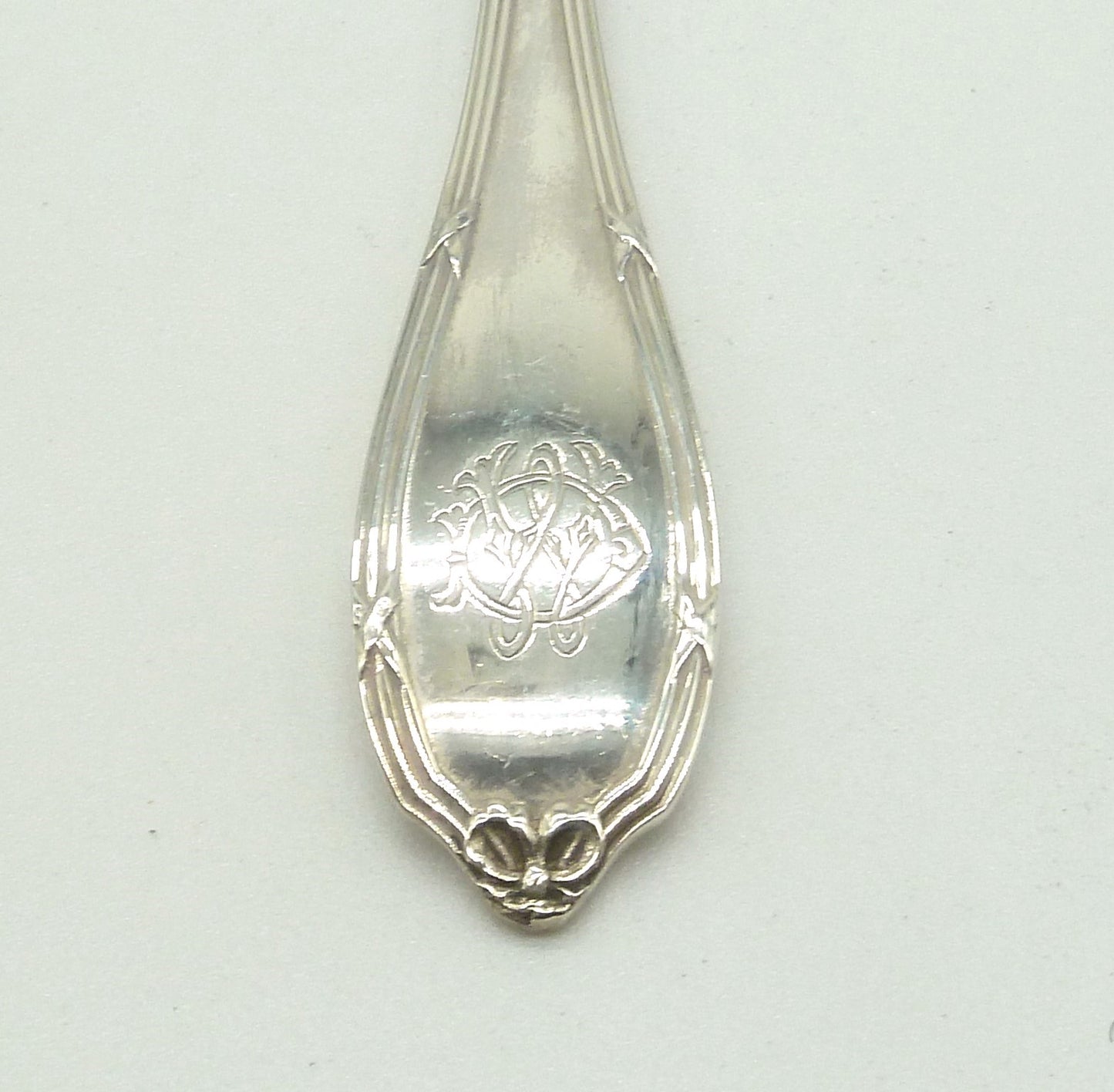 French Silver Cocktail Forks Cross Ribbon & Bow - 43 Chesapeake Court Antiques