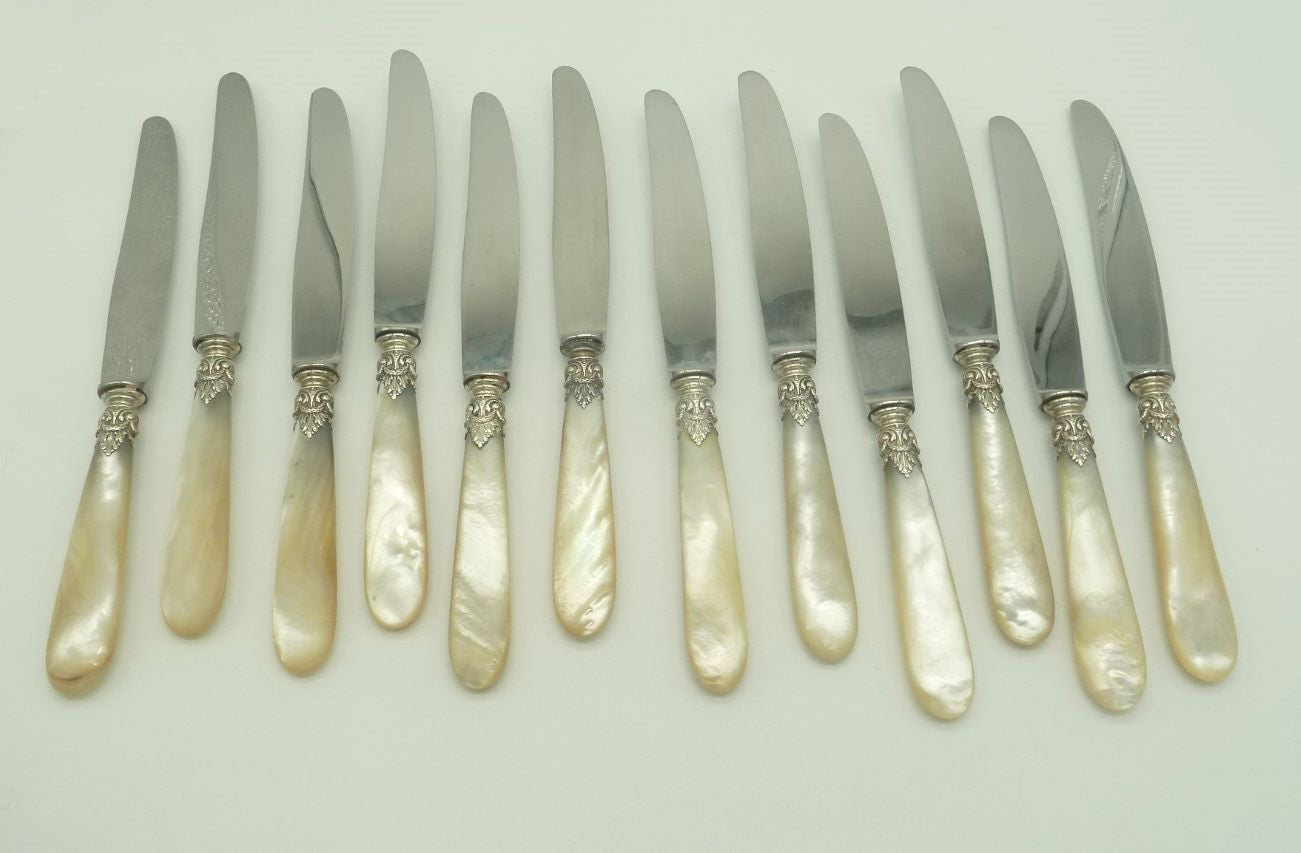 Ornate Swag Motifs, Salad, Dessert, Cheese Course Knives - 43 Chesapeake Court Antiques