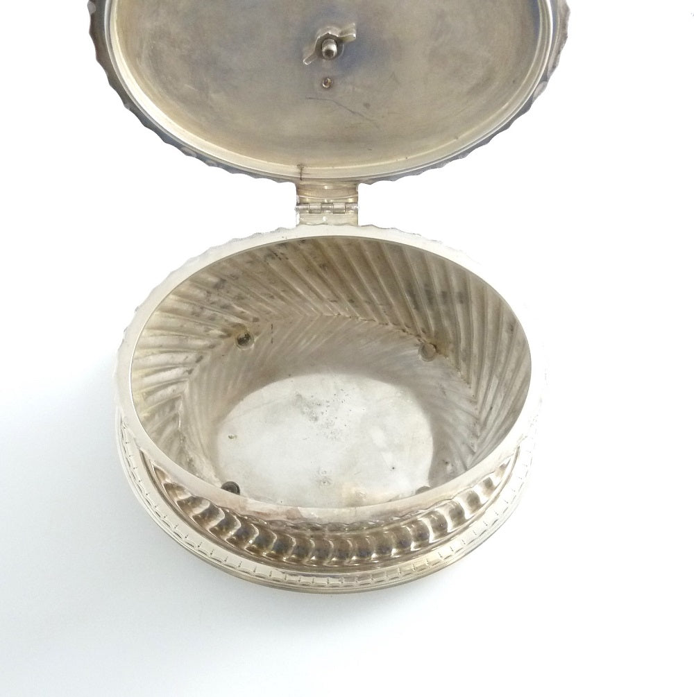 Silvelr Biscuit Box for Tea - 43 Chesapeake Court Antiques
