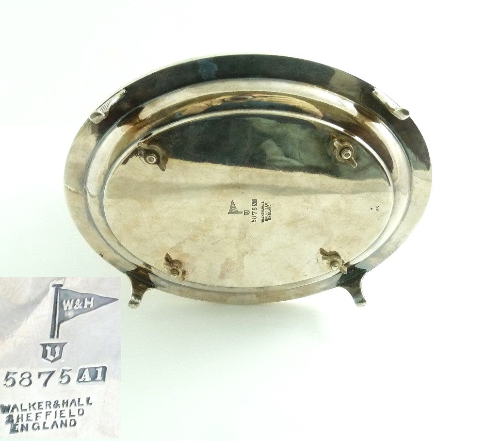 Silver Biscuit Box, Walker & Hall - Antique Silver English Biscuit Box, Walker & Hall