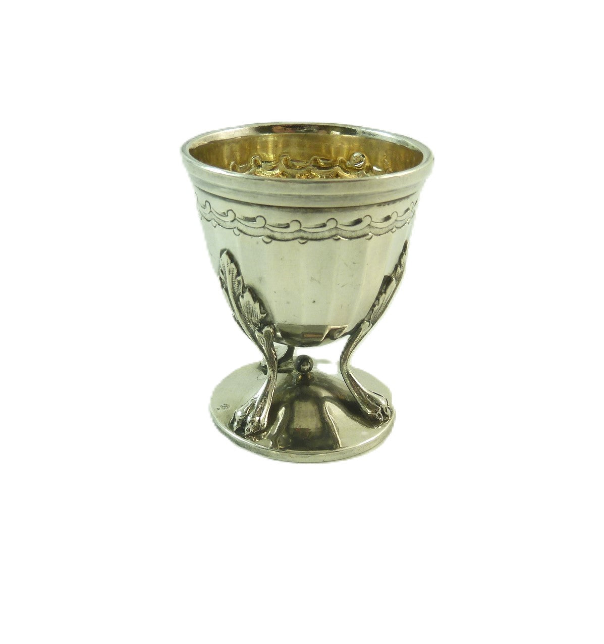 Antique French Silver Egg Holder - 43 Chesapeake Court Antiques
