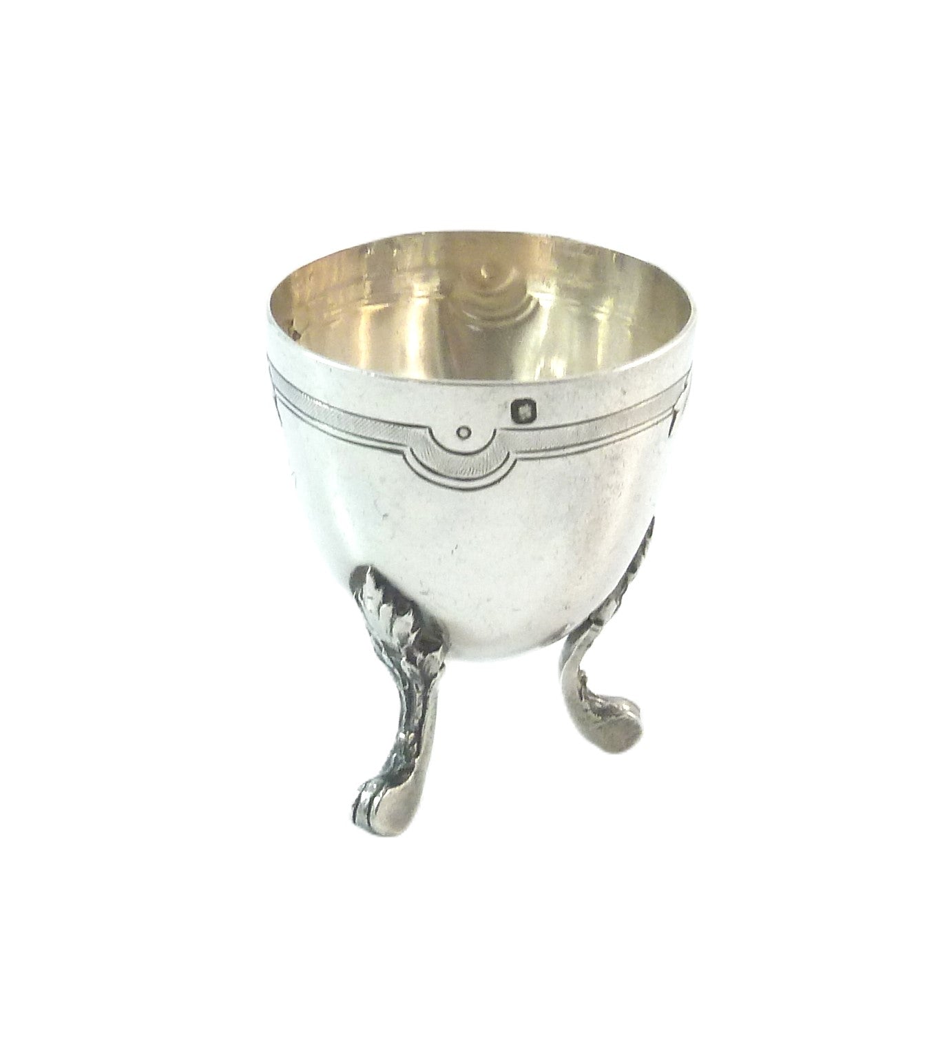 Antique French Sterling Silver Egg Holder - 43 Chesapeake Court Antiques 