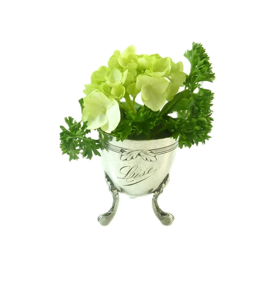 Antique French Sterling Silver Egg Holder - 43 Chesapeake Court Antiques 