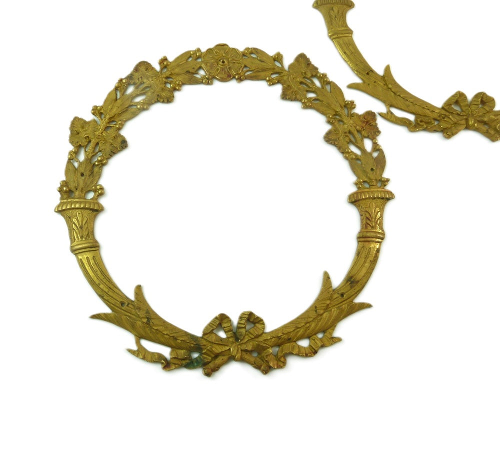 French Bronze Wreath Ornamentation  - 43 Chesapeake Court Antiques