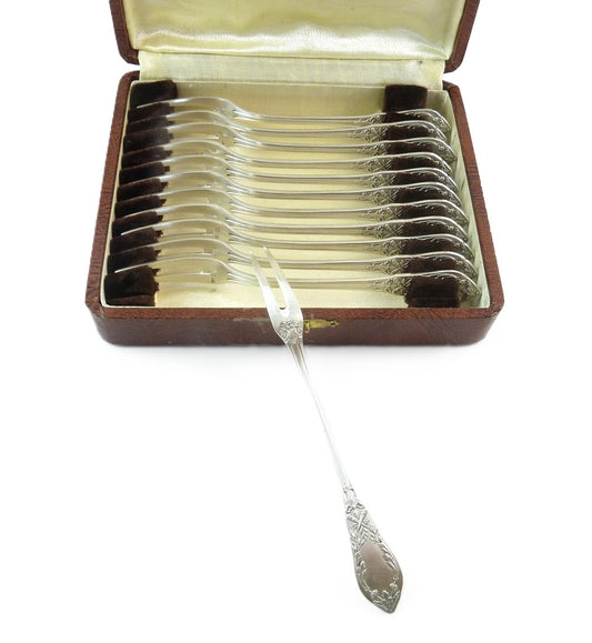 French Silver Plate Escargot Snail Forks , Louis XVI Style - 43 Chesapeake Court Antiques