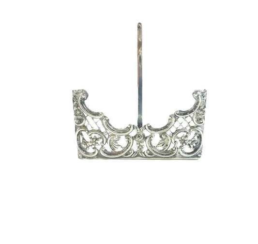 Antique English Sterling Silver Menu Holder - 43 Chesapeake Court Antiques