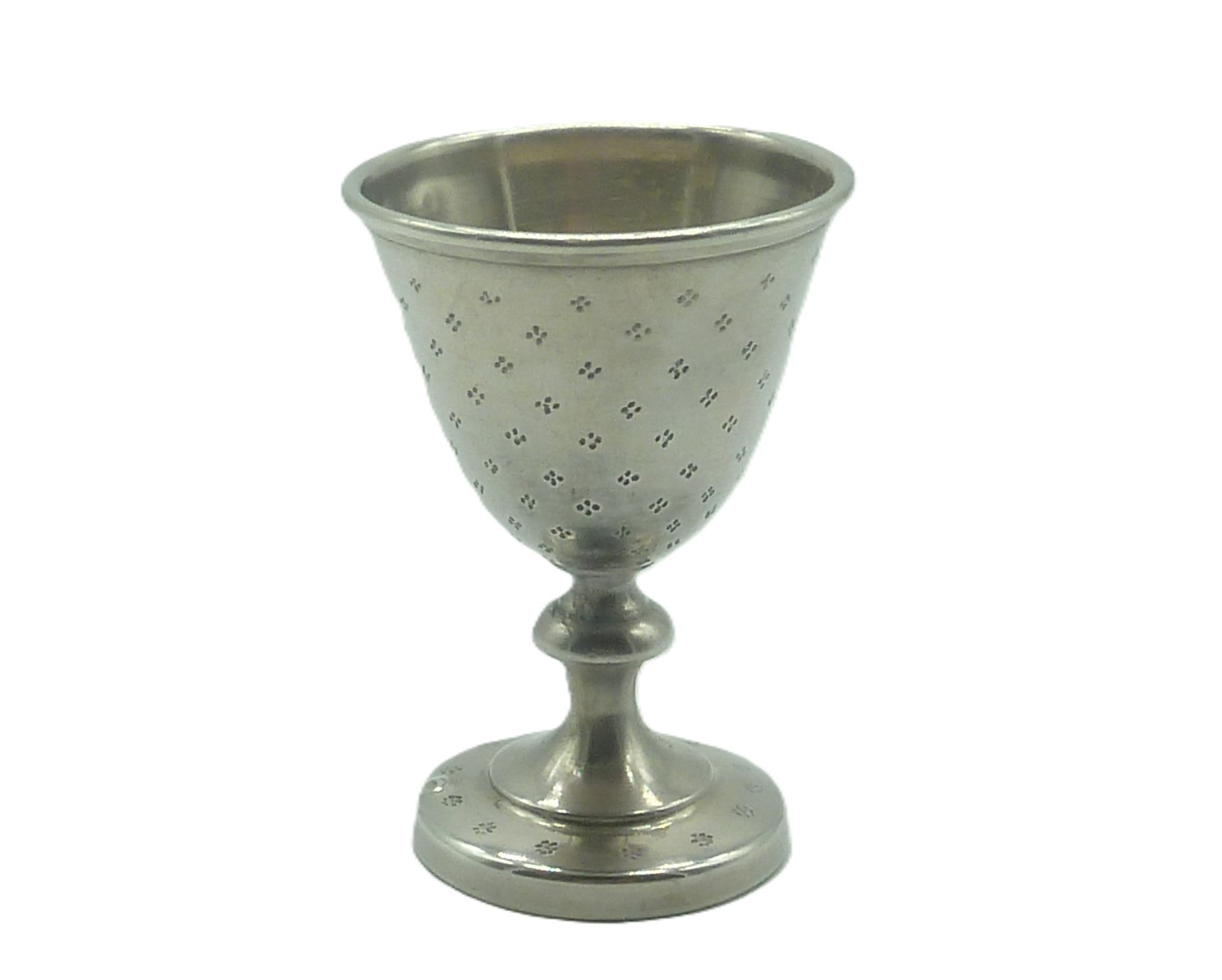 French Sterling Silver Egg Cup, Monogrammed "SC" - 43 Chesapeake Court Antiques
