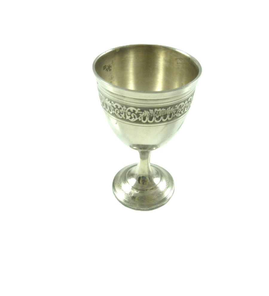 French Silver Egg Server