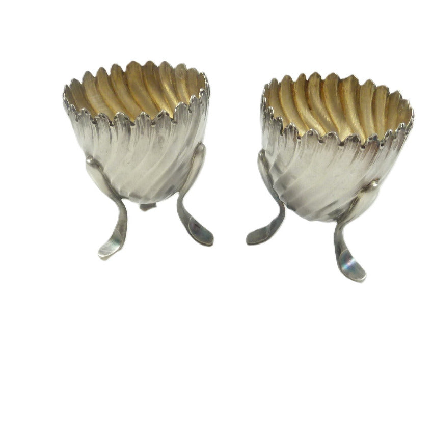 Pair French Sterling Egg Cups