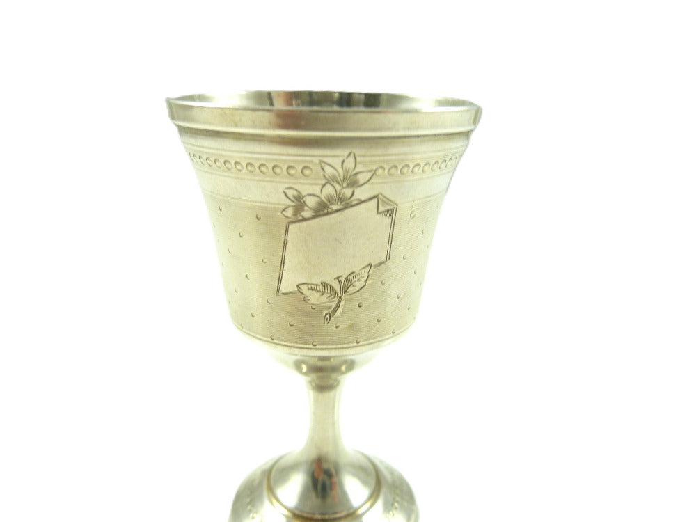 French Sterling Egg Cup-No Monogram