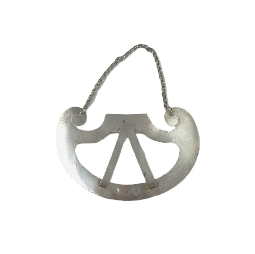 Antique French Silver Decanter Label