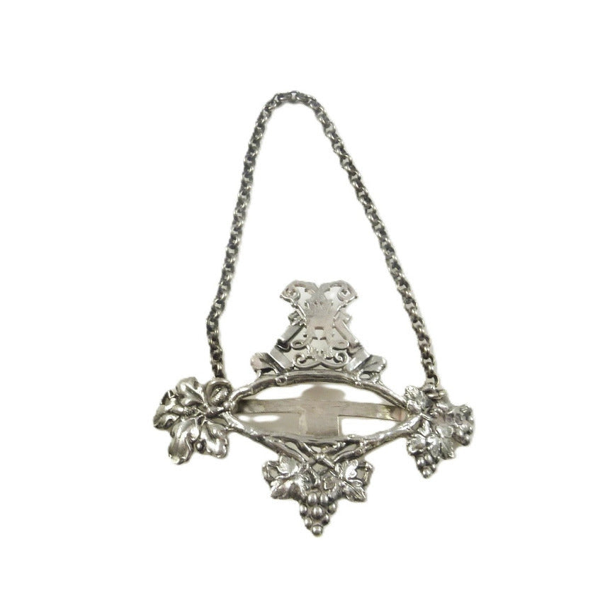 English Sterling Decanter Tag