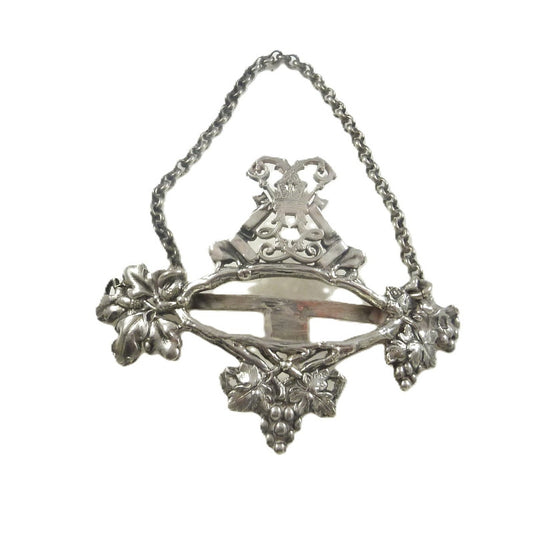 Victorian Silver Decanter Tag