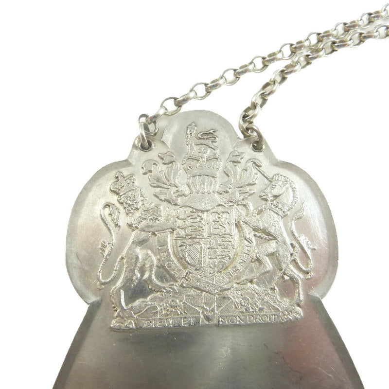 English Silver Decanter Label