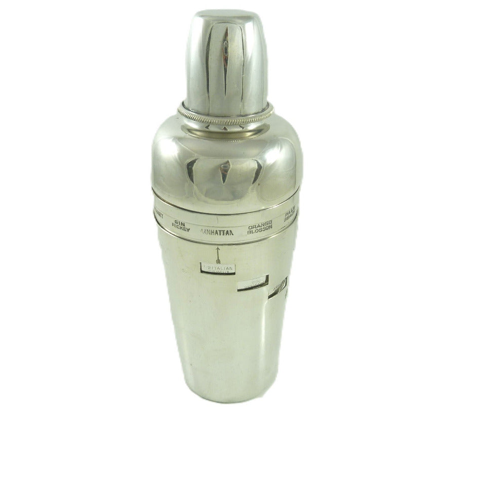 dial-a-drink vintage cocktail shaker