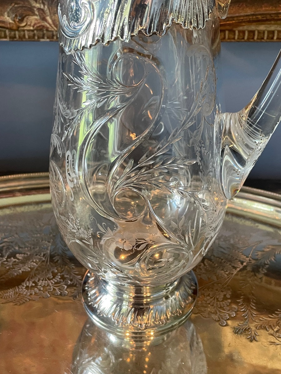  Sterling Silver Claret Jug, 19th C French- 43 Chesapeake Court Antiques