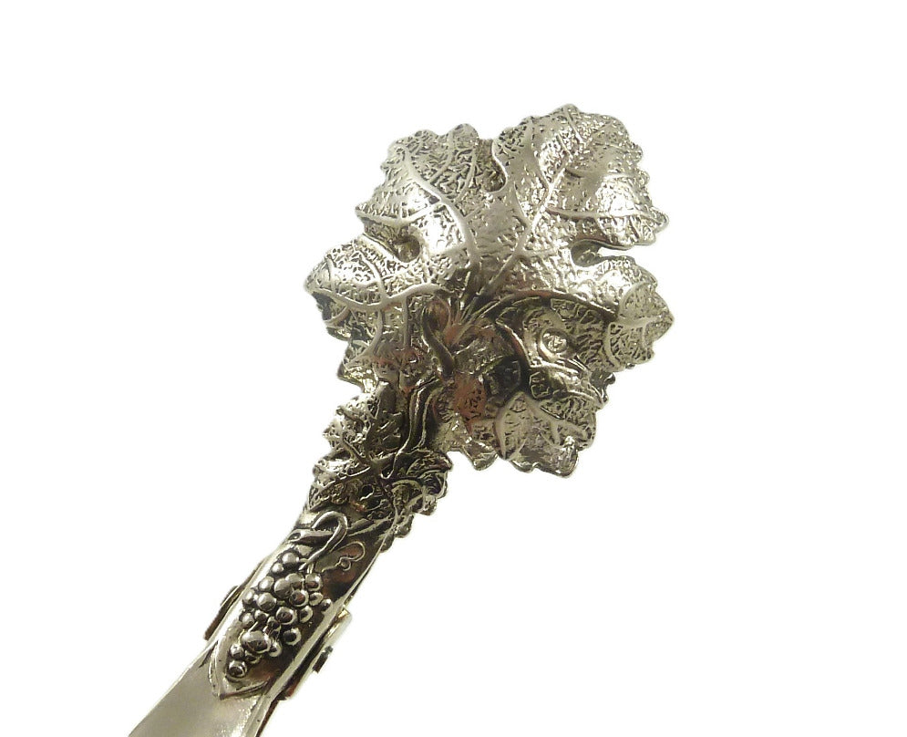 grapes and leaf design on escargot tong