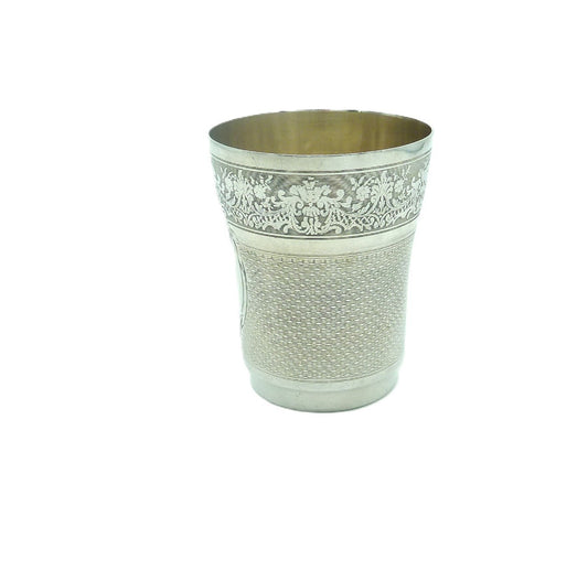 french sterling silver timbale,  antique 