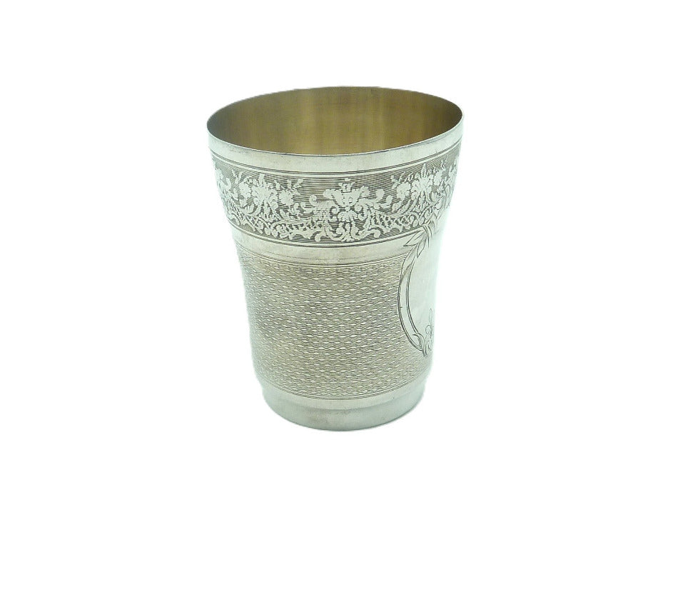 french sterling silver timbale, beaker