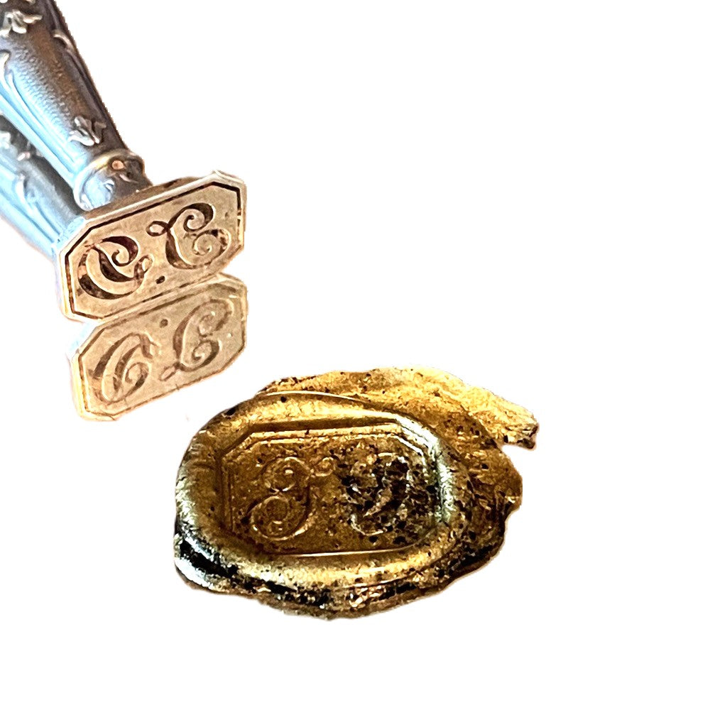 french letterseal, initials TD - 43 Chesapeake Court Antiques